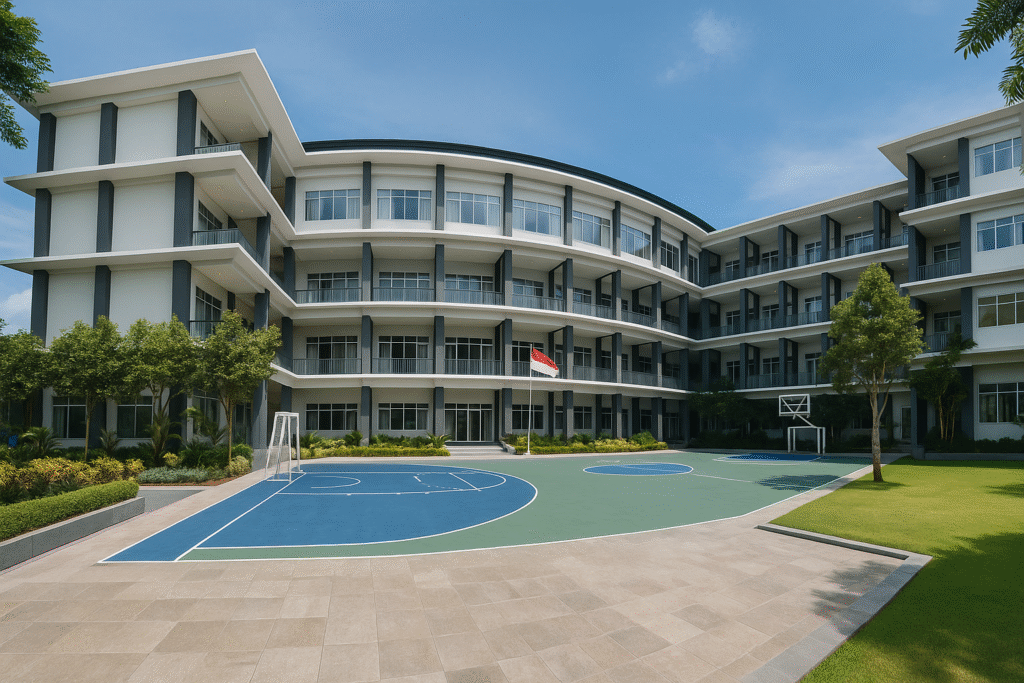 gedung sekolah SMA Al Azhar Insahn Cendekia Jatibening